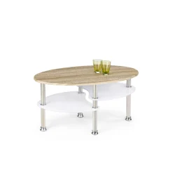 Ława MEDEA 90 cm w kolorze dąb sonoma z dodatkiem koloru białego