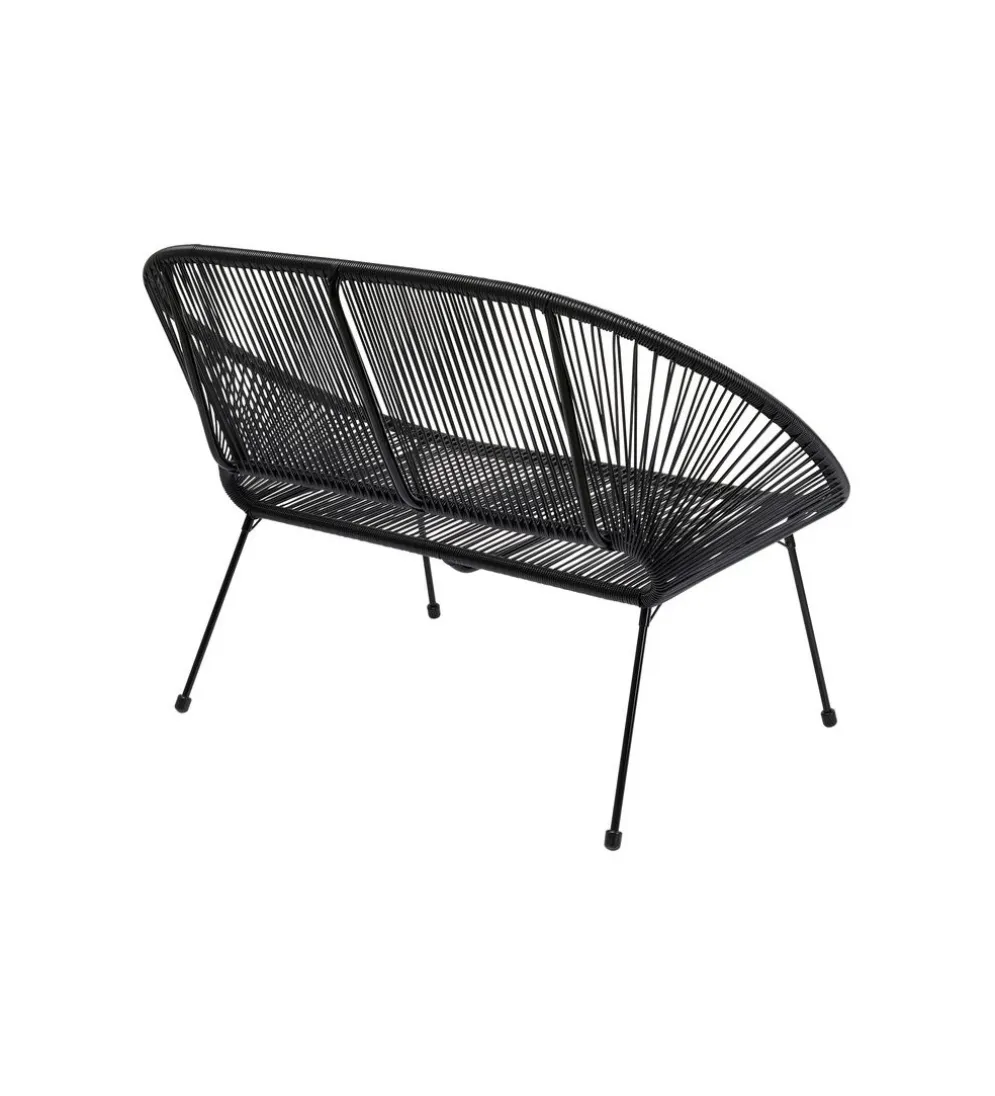 Ławka ACAPULCO 121 cm mono czarna
