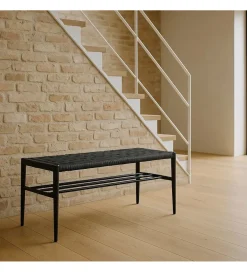 Ławka BONKEMO 100 cm czarna