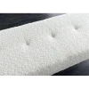 Ławka BOUTIQUE 100 cm tkanina bouclé biała