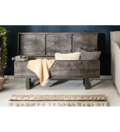 Ławka Factory Loft 115 cm mango szara