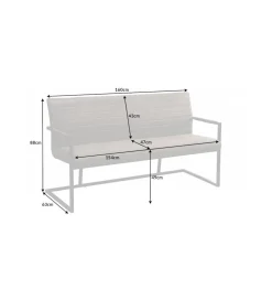 Ławka Imperial 160 cm taupe