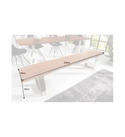 Ławka Mammut 200 cm akacja w kolorze miodu