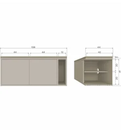 Ławka SETTLE 108 cm dust