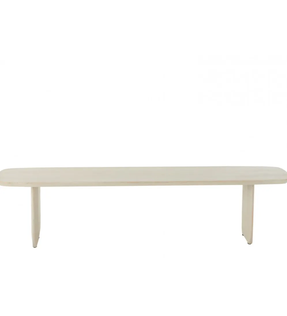 Ławka VIOLEN 190 cm drewno akcja biała