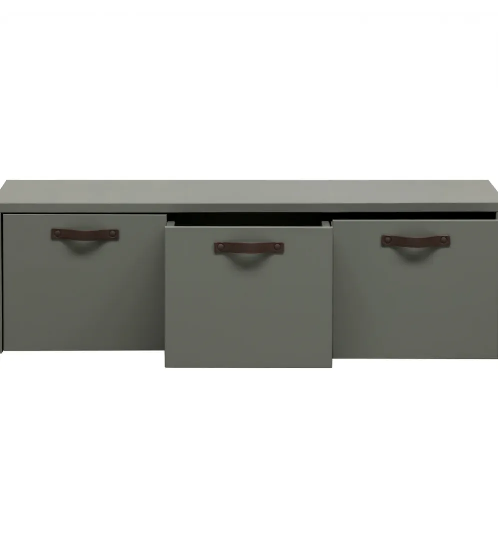 Ławka ze schowkiem STAGE 120 cm drewno sosny zielona
