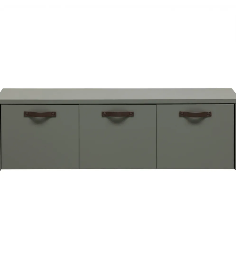 Ławka ze schowkiem STAGE 120 cm drewno sosny zielona