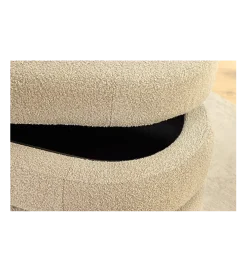 Ławka z schowkiem VOQUE 115 cm bouclé taupe