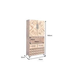 Barek BODEGA 160 cm naturalny