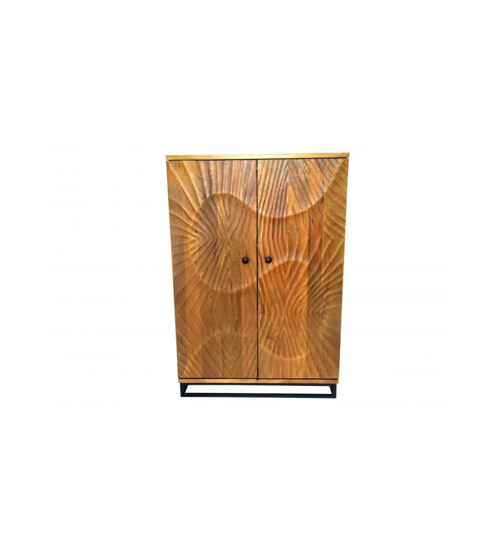 Barek komoda DAVIDE Scorpion 140 cm drewno mango brąz