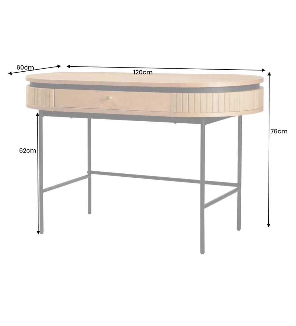 Biurko ATELIER 120 cm kolor dębu naturalne