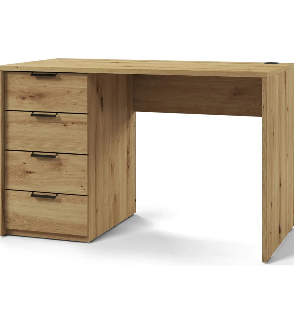 Biurko BAROLD 120 - 140 cm dąb artsan