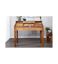 Biurko FINICE Makassar 115 cm drewno Sheesham