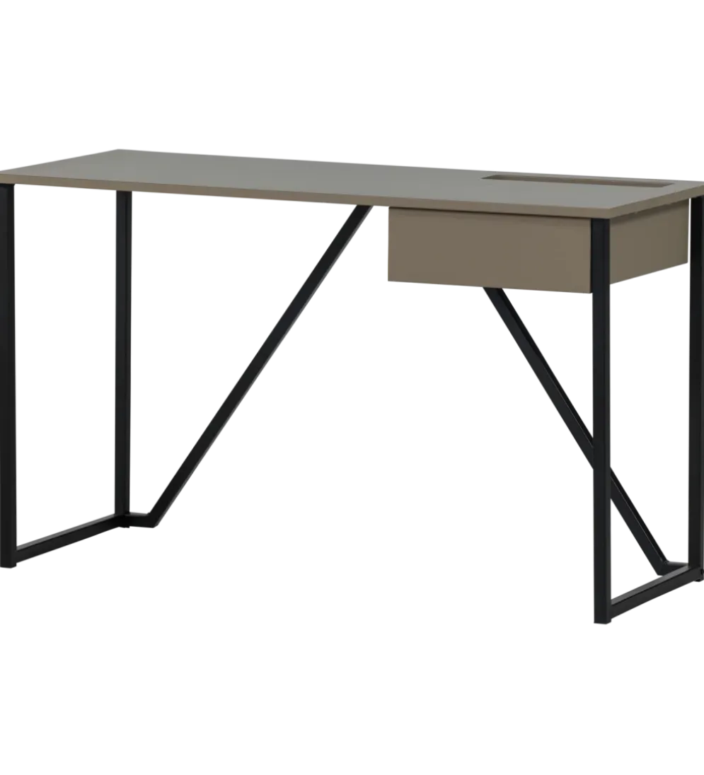 Biurko JULIUS 126 cm drewno sosny szary