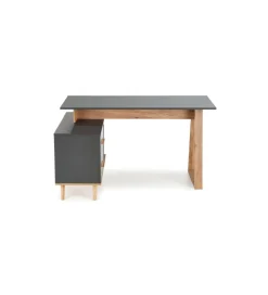Biurko rozkładane SERGIO XL 134 cm - 210 cm antracytowe