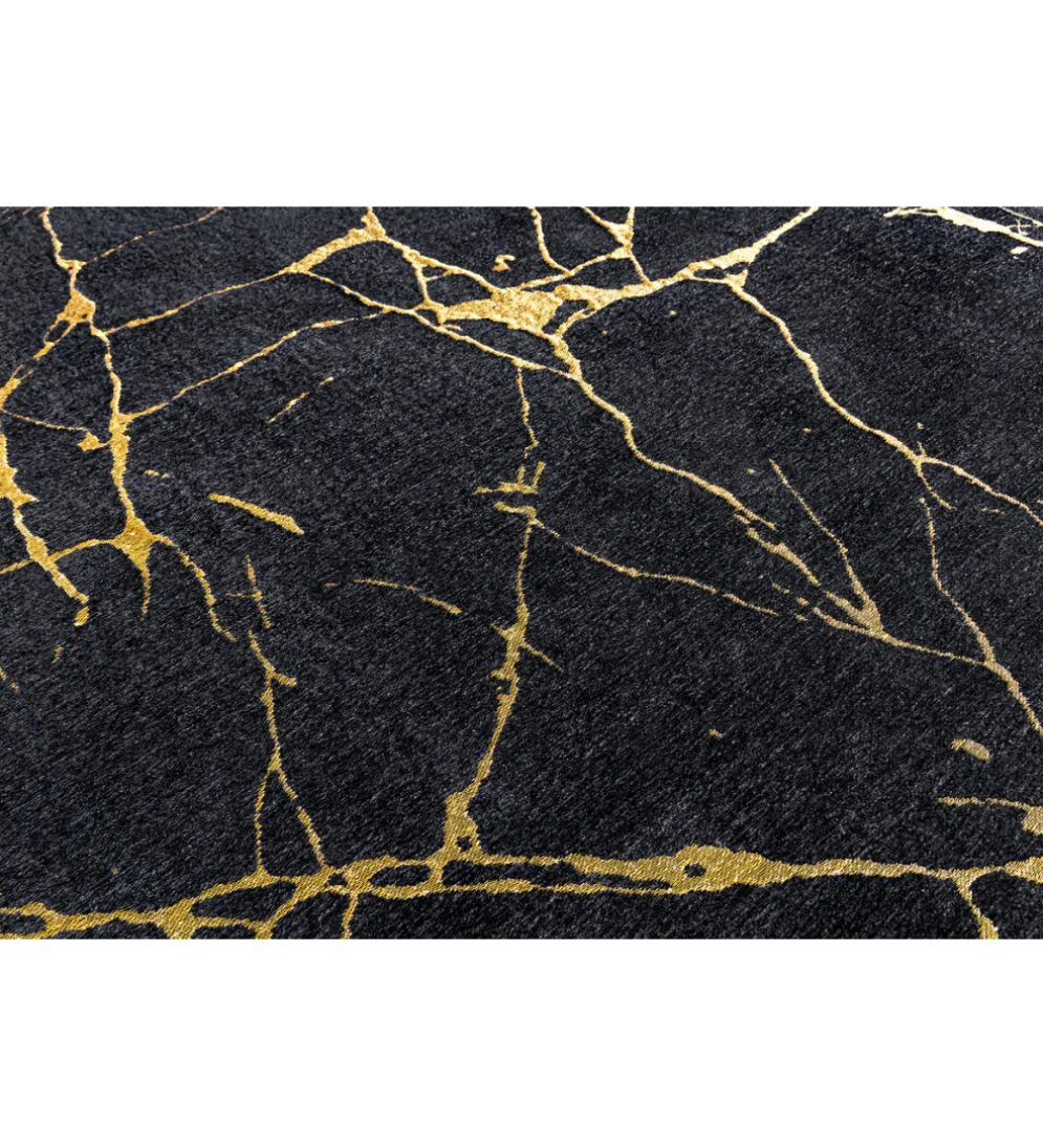 Dywan MARBLE 160 x 240 cm czarno złoty