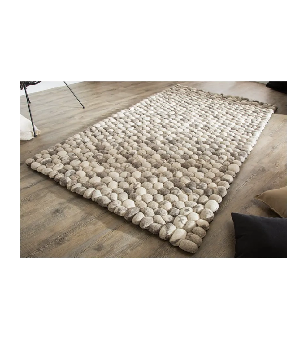 Dywan Organic 200 cm x 120 cm szary filcowy