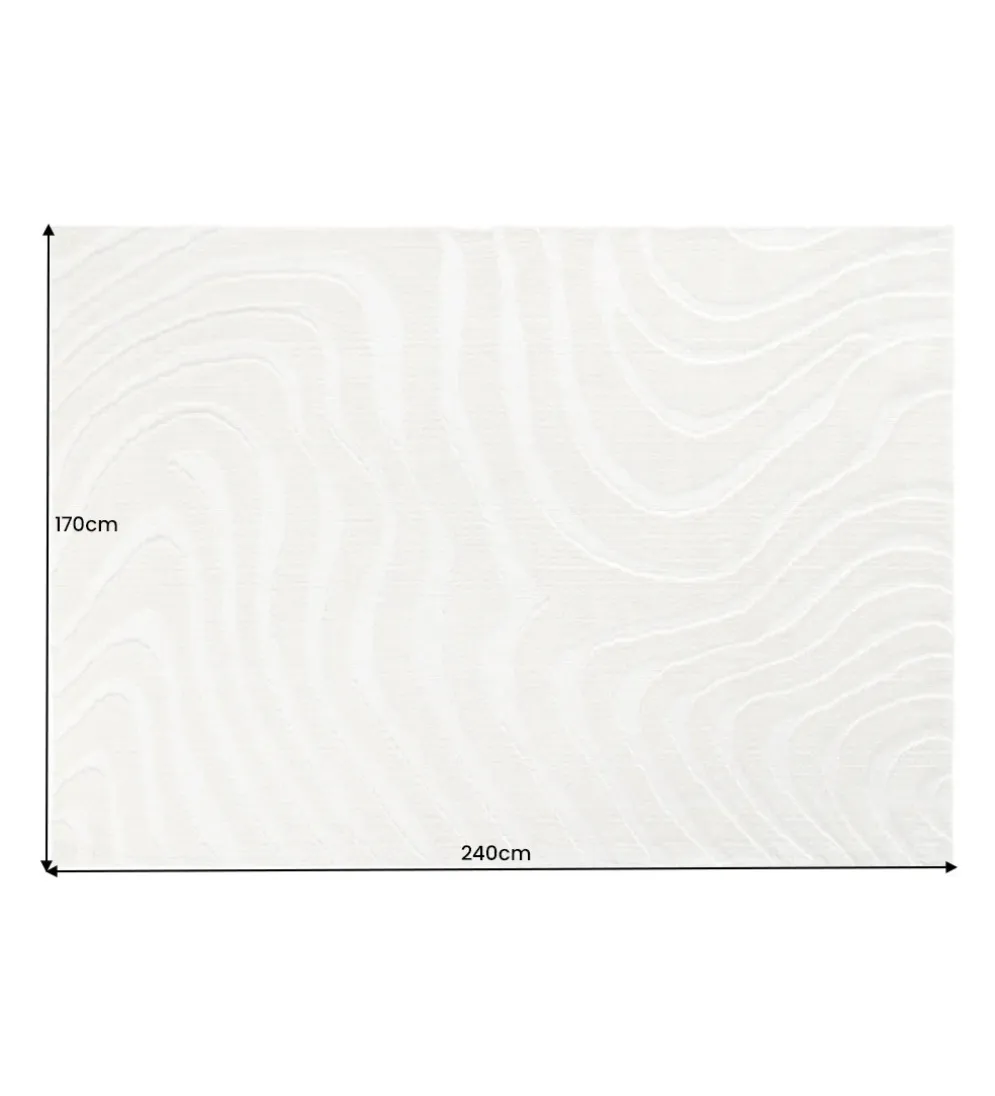 Dywan WAVE 170 x 240 cm kremowy beżowy