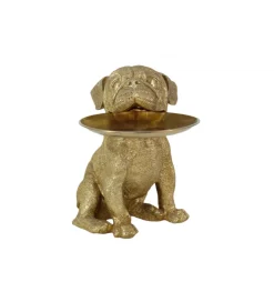 Figurka BULLDOG 32 cm złota