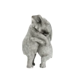 Figurka dekoracyjna Elephant Hug 36 cm szara