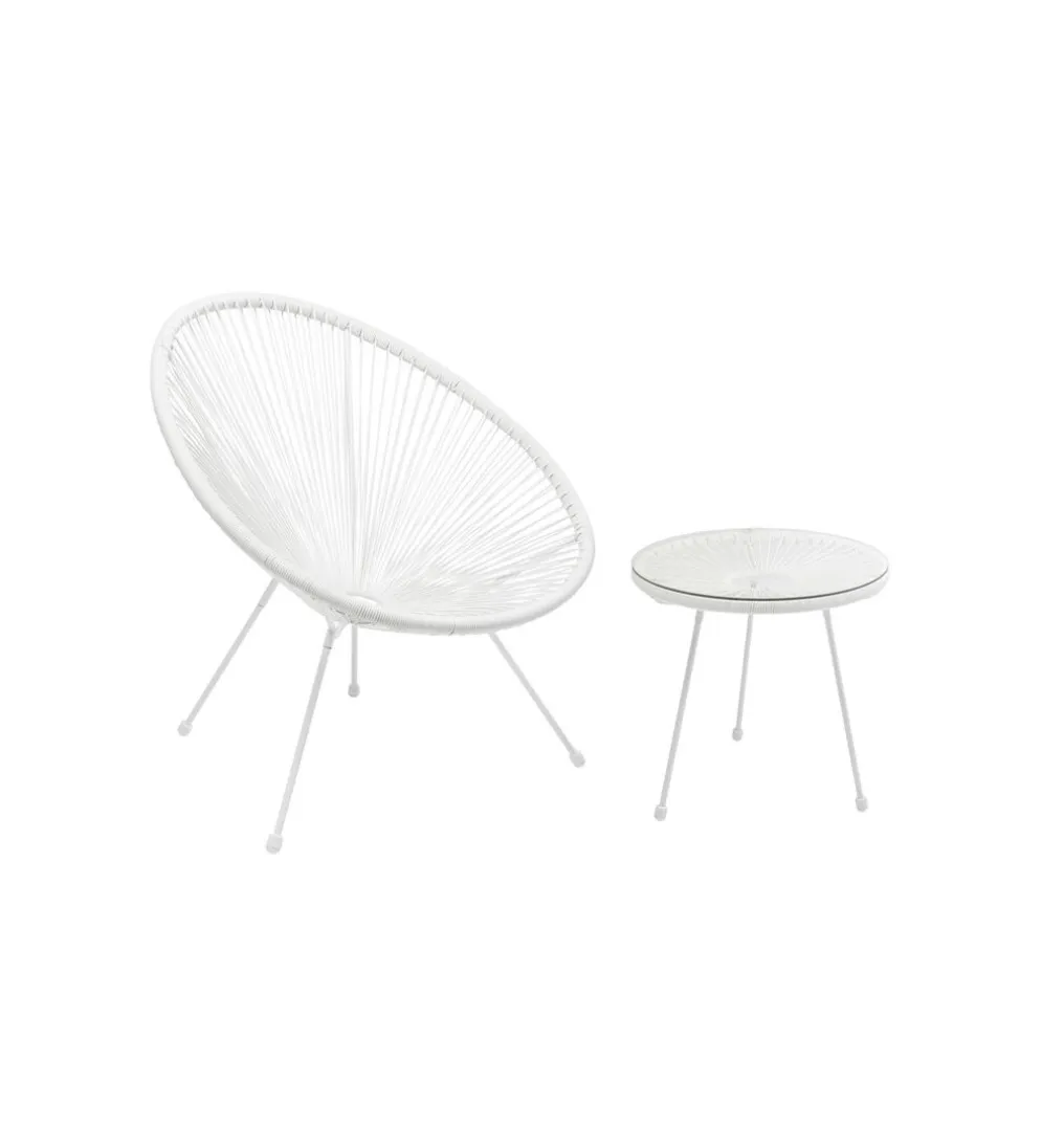 Fotel ACAPULCO 85 cm mono biały