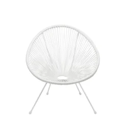 Fotel ACAPULCO 85 cm mono biały