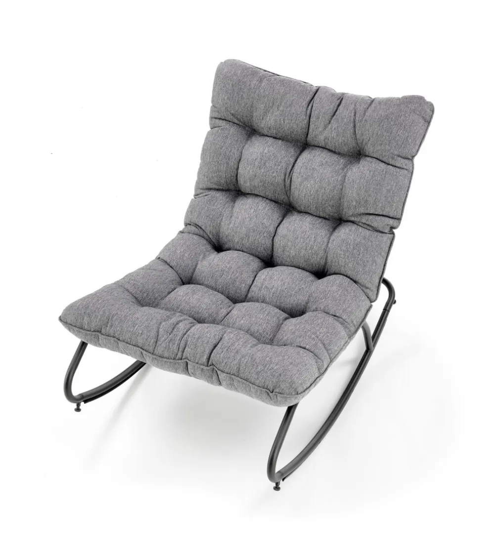 Fotel bujany GATTO szary