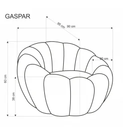 Fotel GASPAR Bouclé kremowy