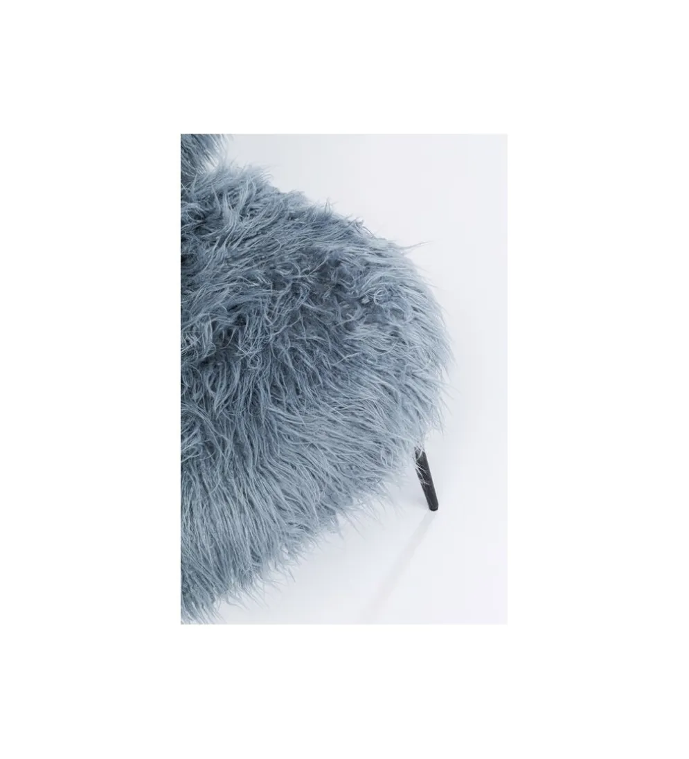 Fotel Hairy niebieski