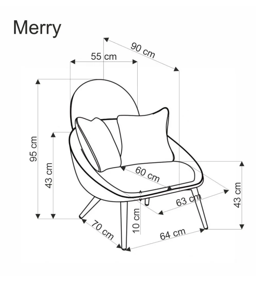 Fotel MERRY kremowy