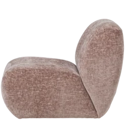 Fotel NOMU velvet jasnoróżowy