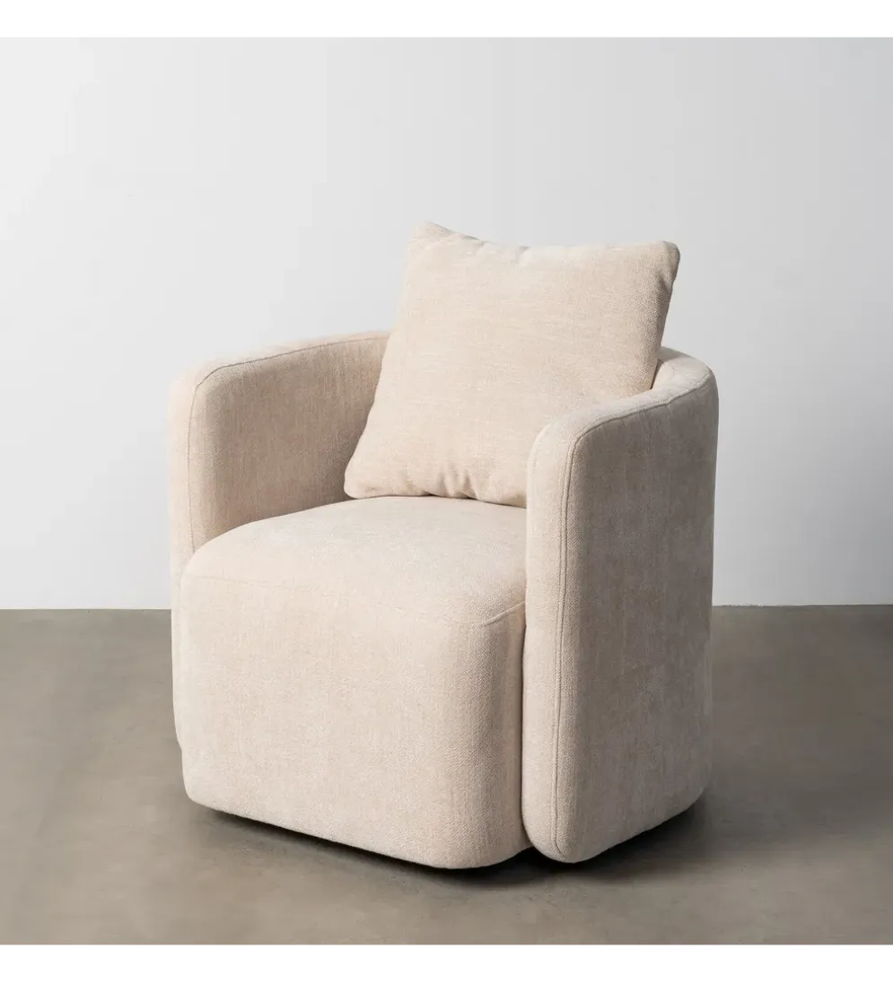 Fotel obrotowy GIRATORIO 84 cm beżowy