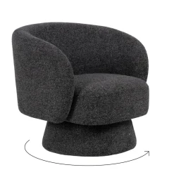 Fotel obrotowy GIRATORIO 77 cm czarny
