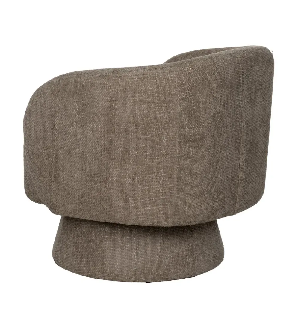 Fotel obrotowy GIRATORIO 77 cm taupe beżowy