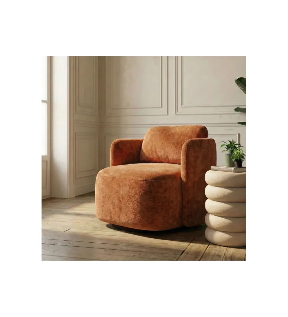 Fotel obrotowy GIRATORIO 66 cm terrakota