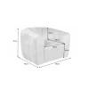 Fotel obrotowy 360 stopni LINO 103 cm ciemnoszary
