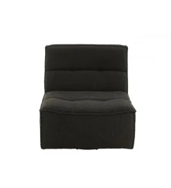 Fotel obrotowy Swivel Bouclé 83 cm czarny