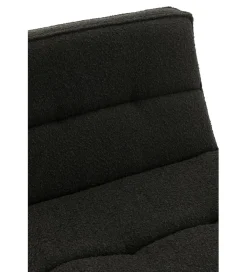 Fotel obrotowy Swivel Bouclé 83 cm czarny