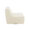Fotel obrotowy Swivel Bouclé  83 cm kremowy