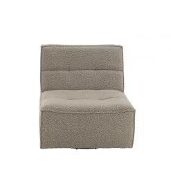 Fotel obrotowy Swivel Bouclé 83 cm taupe