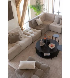 Fotel obrotowy Swivel Bouclé 83 cm taupe
