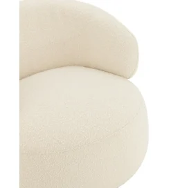 Fotel obrotowy Swivel II Bouclé  82 cm kremowy