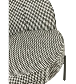 Fotel PIED DE POULE 70 cm czarnobiały