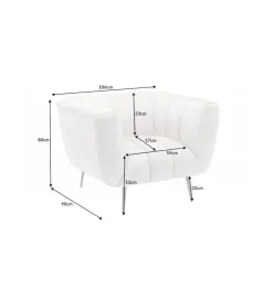 Fotel Scarlett 106 cm szampański beż