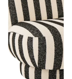 Fotel STRIPED 76 cm czarnobiały
