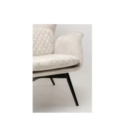 Fotel TUDOR 102 cm welwet kremowy