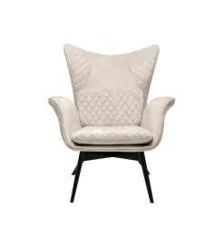 Fotel TUDOR 102 cm welwet kremowy