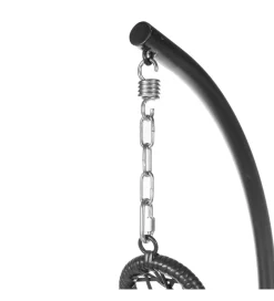 Fotel wiszący POLE DIDO 192 cm rattan czarny