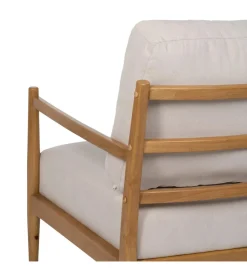 Fotel ZABERMA 88 cm naturalny biały