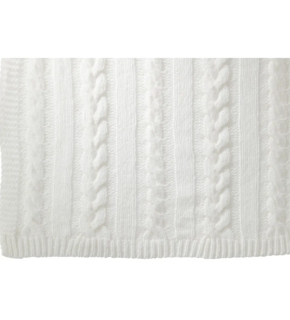 Koc Pled Twist 130 cm x 180 cm biały